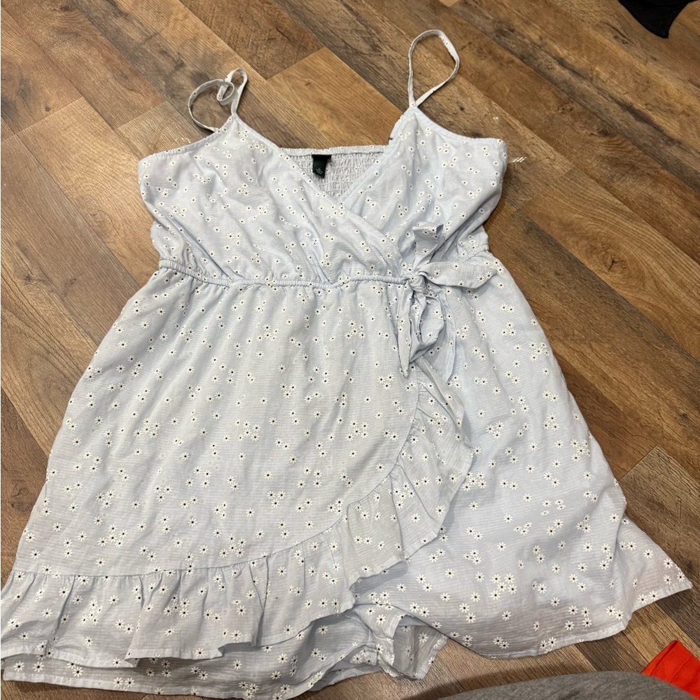 Wild Fable Sky Blue Floral Dress